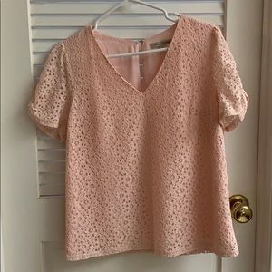 41 Hawthorn pink lace top medium
